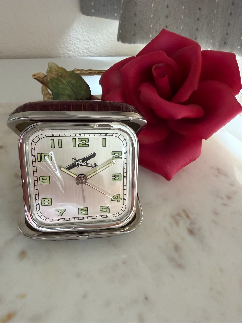 Vintage Folding Travel Alarm Clock